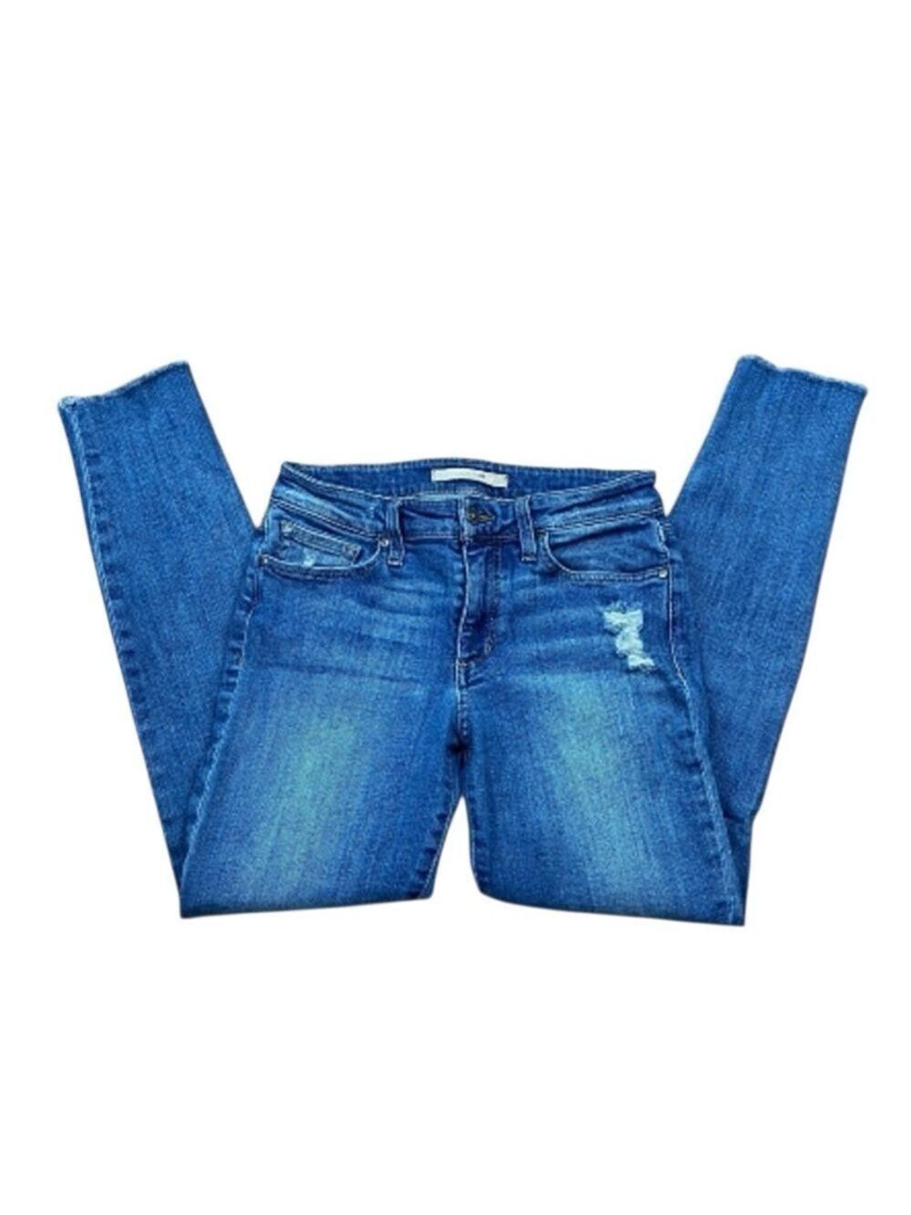 Joe’s jeans blue mid rise waist skinny distressed ripped denim stretchy size 26 - Picture 2 of 16